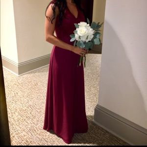 Wine red formal dress